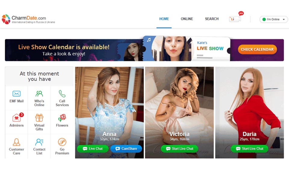 CharmDate Φιλικότητα προς τον χρήστη, χαρακτηριστικά σχεδίασης και διαίσθηση