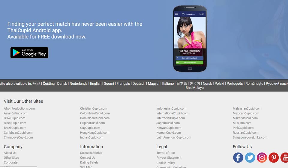 Thai Cupid Search Filters