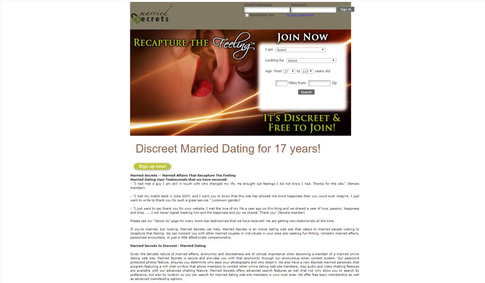 MarriedSecret Review 2024  — Real Married Dating Site or Scam?