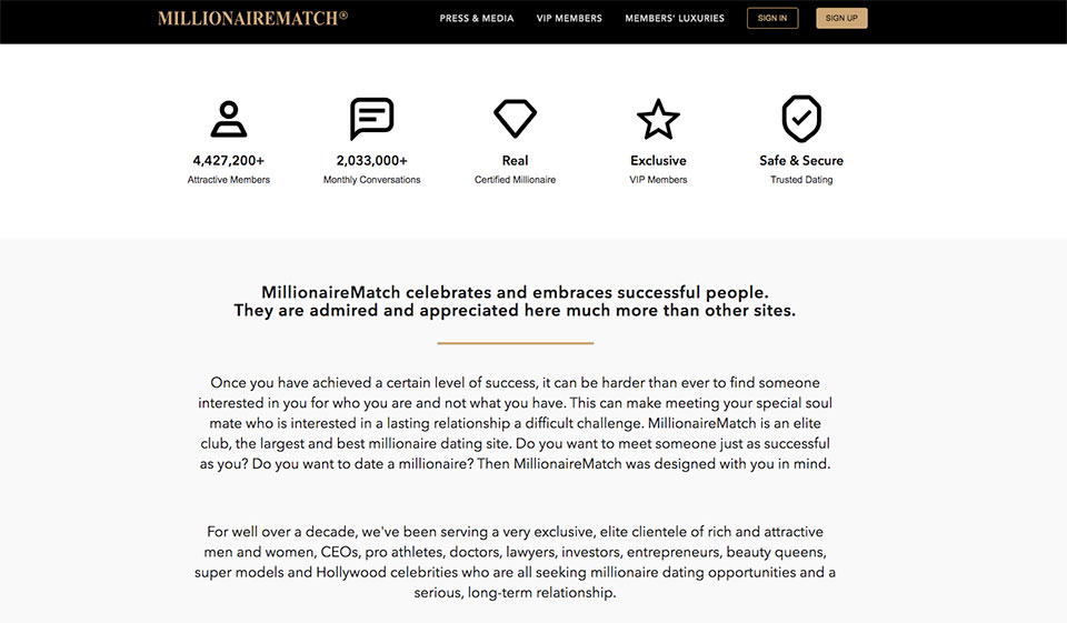 MillionaireMatch Review – Este un loc de încredere pentru a găsi o potrivire perfectă?