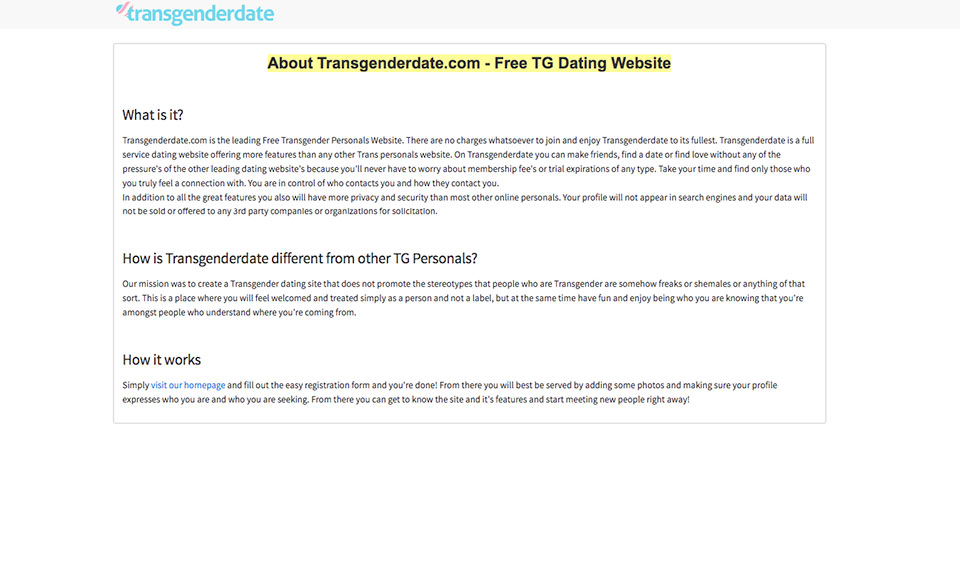 TransgenderDate: Read Our Detailed Review to Be Sure the Website Is Worth Attention
