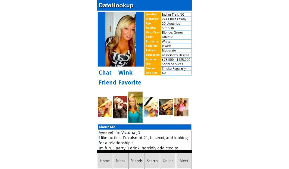 DateHookUp Search Convenience