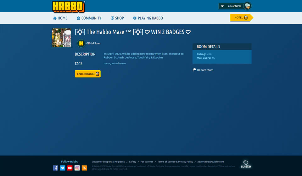 Conversația și potrivirea la Habbo