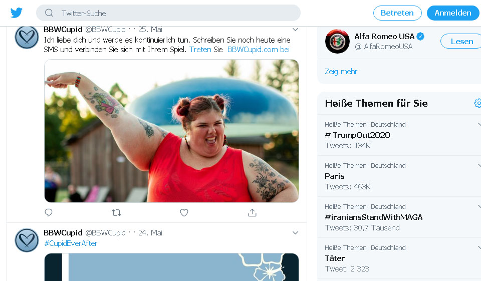 BBWCupid Kostenpflichtige Mitgliedschaft