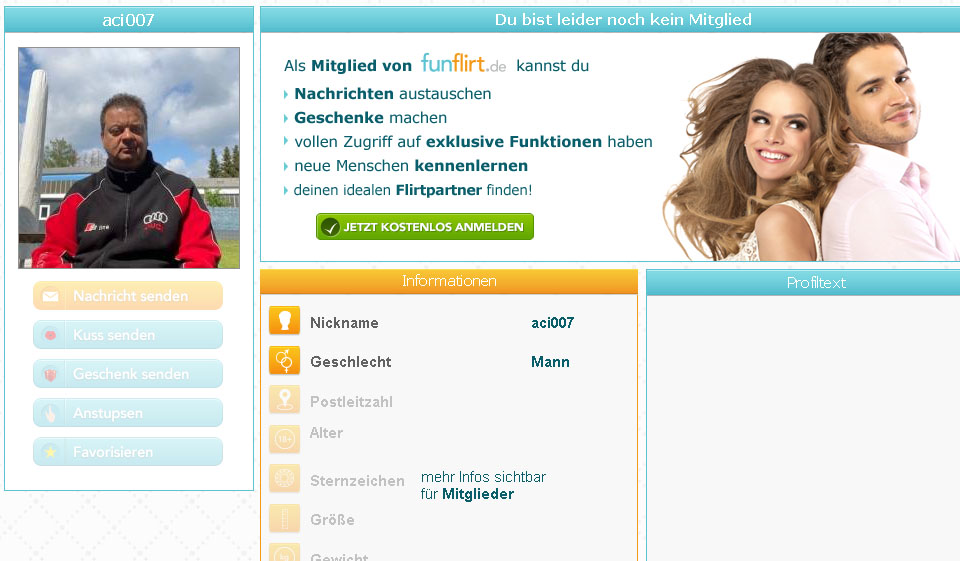 FunFlirt Kostenpflichtige Mitgliedschaft